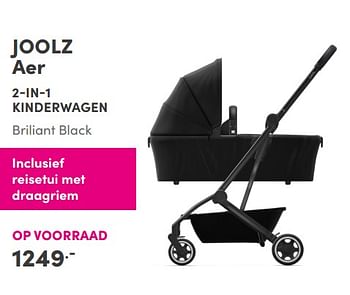 Aanbiedingen Joolz aer 2-in-1 kinderwagen briliant black - Joolz - Geldig van 12/09/2021 tot 18/09/2021 bij Baby & Tiener Megastore