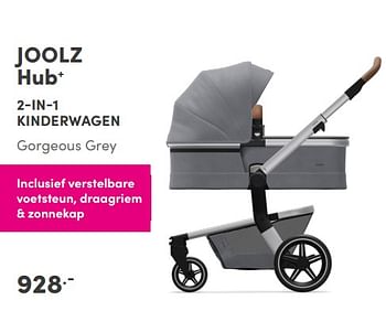 Aanbiedingen Joolz hub+ 2-in-1 kinderwagen gorgeous grey - Joolz - Geldig van 12/09/2021 tot 18/09/2021 bij Baby & Tiener Megastore