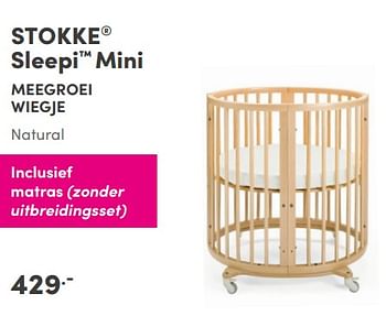 Aanbiedingen Stokke sleepi™ mini meegroei wiegje natural - Stokke - Geldig van 12/09/2021 tot 18/09/2021 bij Baby & Tiener Megastore
