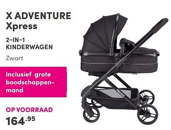 Aanbiedingen X-adventure xpress 2-in-1 kinderwagen zwart - Xadventure - Geldig van 12/09/2021 tot 18/09/2021 bij Baby & Tiener Megastore