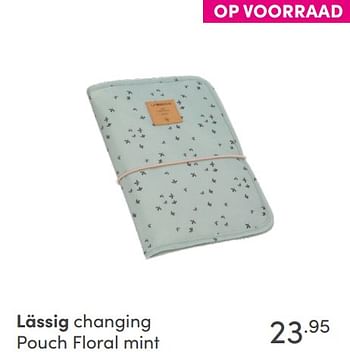 Aanbiedingen Lässig changing pouch floral mint - Lassig - Geldig van 12/09/2021 tot 18/09/2021 bij Baby & Tiener Megastore