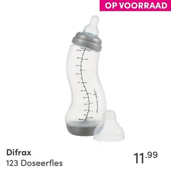 Aanbiedingen Difrax 123 doseerfles - Difrax - Geldig van 12/09/2021 tot 18/09/2021 bij Baby & Tiener Megastore