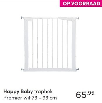 Aanbiedingen Happy baby traphek premier wit - Happybaby - Geldig van 12/09/2021 tot 18/09/2021 bij Baby & Tiener Megastore