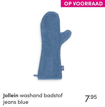 Aanbiedingen Jollein washand badstof jeans blue - Jollein - Geldig van 12/09/2021 tot 18/09/2021 bij Baby & Tiener Megastore