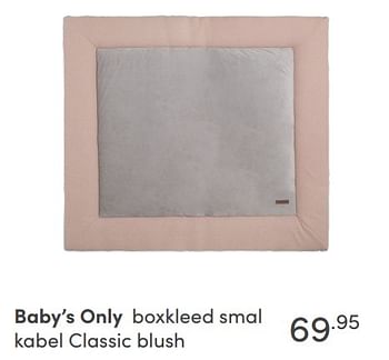 Aanbiedingen Baby’s only boxkleed smal kabel classic blush - Baby's Only - Geldig van 12/09/2021 tot 18/09/2021 bij Baby & Tiener Megastore