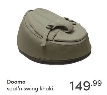 Aanbiedingen Doomo seat’n swing khaki - Doomoo - Geldig van 12/09/2021 tot 18/09/2021 bij Baby & Tiener Megastore