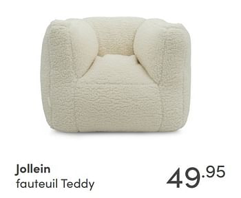Aanbiedingen Jollein fauteuil teddy - Jollein - Geldig van 12/09/2021 tot 18/09/2021 bij Baby & Tiener Megastore