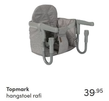 Aanbiedingen Topmark hangstoel rafi - Topmark - Geldig van 12/09/2021 tot 18/09/2021 bij Baby & Tiener Megastore