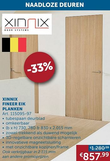 Aanbiedingen Xinnix fineer eik planken - Xinnix - Geldig van 21/09/2021 tot 19/10/2021 bij Zelfbouwmarkt