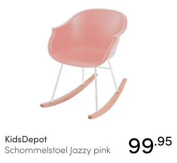 Aanbiedingen Kidsdepot schommelstoel jazzy pink - KidsDepot  - Geldig van 12/09/2021 tot 18/09/2021 bij Baby & Tiener Megastore