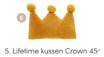Aanbiedingen Lifetime kussen crown - Lifetime - Geldig van 12/09/2021 tot 18/09/2021 bij Baby & Tiener Megastore