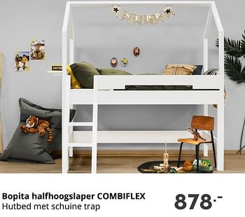 Aanbiedingen Bopita halfhoogslaper combiflex - Bopita - Geldig van 12/09/2021 tot 18/09/2021 bij Baby & Tiener Megastore