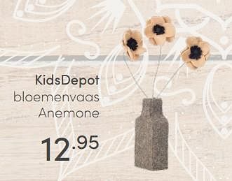 Aanbiedingen Kidsdepot bloemenvaas anemone - KidsDepot  - Geldig van 12/09/2021 tot 18/09/2021 bij Baby & Tiener Megastore