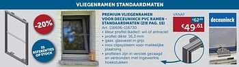Aanbiedingen Premium vliegenramen voor deceuninck pvc ramen - standaardmaten - Geldig van 21/09/2021 tot 19/10/2021 bij Zelfbouwmarkt