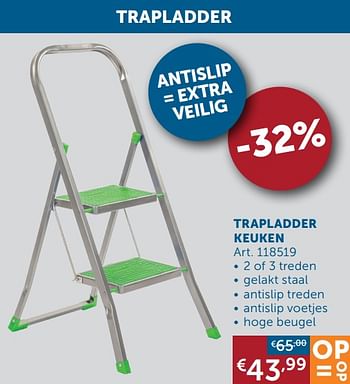 Aanbiedingen Trapladder keuken - Geldig van 21/09/2021 tot 19/10/2021 bij Zelfbouwmarkt