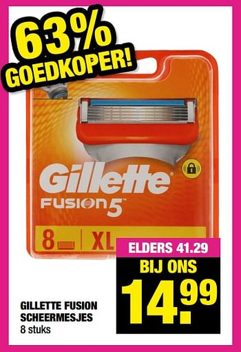 Aanbiedingen Gillette fusion scheermesjes - Gillette - Geldig van 13/09/2021 tot 26/09/2021 bij Big Bazar