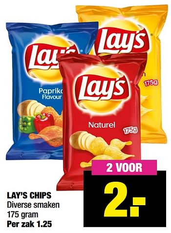 Aanbiedingen Lay’s chips - Lay's - Geldig van 13/09/2021 tot 26/09/2021 bij Big Bazar