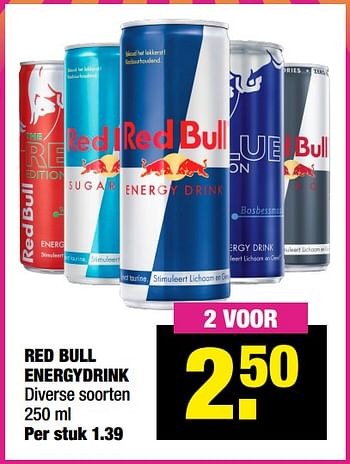 Aanbiedingen Red bull energydrink - Red Bull - Geldig van 13/09/2021 tot 26/09/2021 bij Big Bazar
