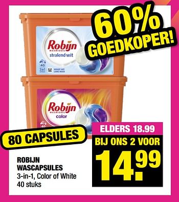 Aanbiedingen Robijn wascapsules - Robijn - Geldig van 13/09/2021 tot 26/09/2021 bij Big Bazar