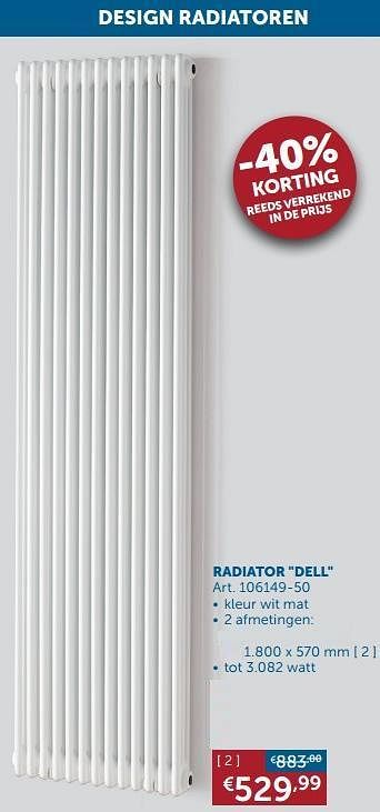 Aanbiedingen Designradiatoren staal radiator dell - Beauheat - Geldig van 21/09/2021 tot 19/10/2021 bij Zelfbouwmarkt