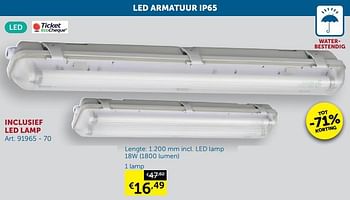 Aanbiedingen Led armatuur ip65 1 lamp - Geldig van 21/09/2021 tot 19/10/2021 bij Zelfbouwmarkt