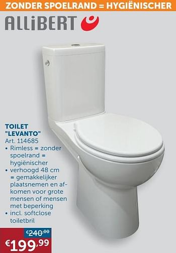 Aanbiedingen Toilet levanto - Geldig van 21/09/2021 tot 19/10/2021 bij Zelfbouwmarkt