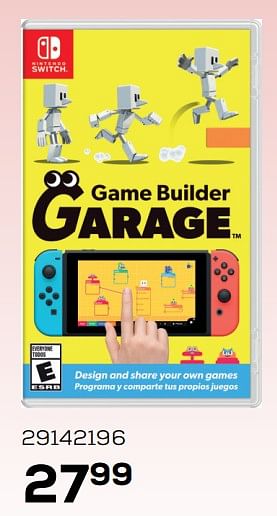 Aanbiedingen Game builder garage - Nintendo - Geldig van 14/09/2021 tot 12/10/2021 bij Supra Bazar