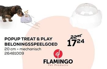 Aanbiedingen Popup treat + play beloningsspeelgoed - Flamingo - Geldig van 14/09/2021 tot 12/10/2021 bij Supra Bazar
