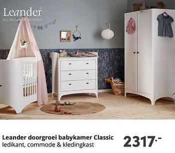 Aanbiedingen Leander doorgroei babykamer classic - Leander - Geldig van 19/09/2021 tot 25/09/2021 bij Baby & Tiener Megastore
