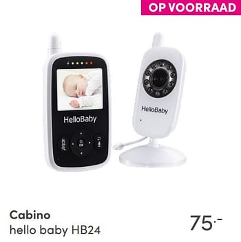Aanbiedingen Cabino hello baby hb24 - Cabino - Geldig van 19/09/2021 tot 25/09/2021 bij Baby & Tiener Megastore