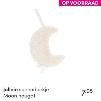 Aanbiedingen Jollein speendoekje moon nougat - Jollein - Geldig van 19/09/2021 tot 25/09/2021 bij Baby & Tiener Megastore