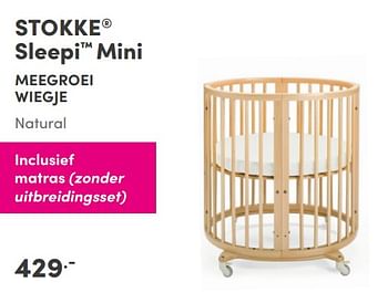 Aanbiedingen Stokke sleepi mini meegroei wiegje - Stokke - Geldig van 19/09/2021 tot 25/09/2021 bij Baby & Tiener Megastore