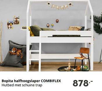 Aanbiedingen Bopita halfhoogslaper combiflex - Bopita - Geldig van 19/09/2021 tot 25/09/2021 bij Baby & Tiener Megastore