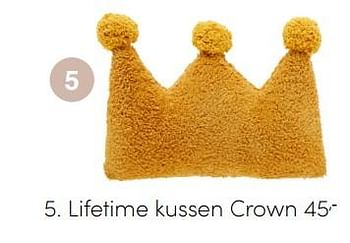 Aanbiedingen Lifetime kussen crown - Lifetime - Geldig van 19/09/2021 tot 25/09/2021 bij Baby & Tiener Megastore