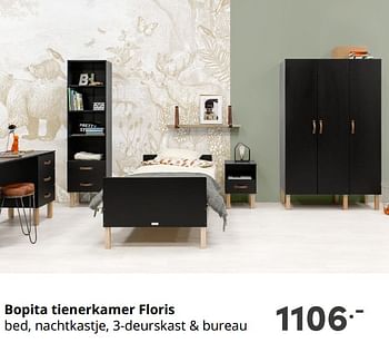 Aanbiedingen Bopita tienerkamer floris - Bopita - Geldig van 19/09/2021 tot 25/09/2021 bij Baby & Tiener Megastore