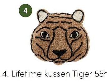 Aanbiedingen Lifetime kussen tiger - Lifetime - Geldig van 19/09/2021 tot 25/09/2021 bij Baby & Tiener Megastore