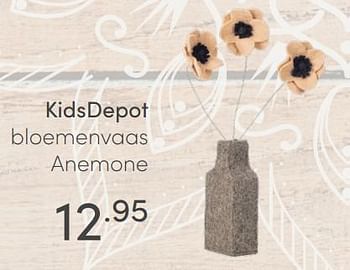 Aanbiedingen Kidsdepot bloemenvaas anemone - KidsDepot  - Geldig van 19/09/2021 tot 25/09/2021 bij Baby & Tiener Megastore