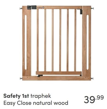 Aanbiedingen Safety 1st traphek easy close natural wood - Safety 1st - Geldig van 19/09/2021 tot 25/09/2021 bij Baby & Tiener Megastore