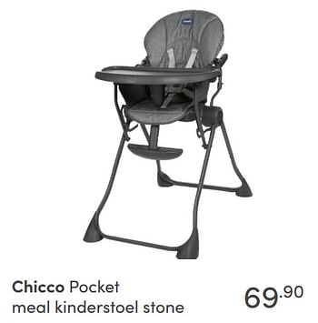 Aanbiedingen Chicco pocket meal kinderstoel stone - Chicco - Geldig van 19/09/2021 tot 25/09/2021 bij Baby & Tiener Megastore