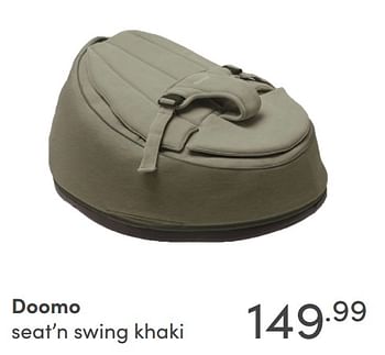 Aanbiedingen Doomo seat’n swing khaki - Doomoo - Geldig van 19/09/2021 tot 25/09/2021 bij Baby & Tiener Megastore