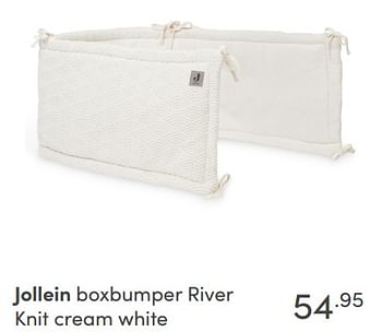 Aanbiedingen Jollein boxbumper river knit cream white - Jollein - Geldig van 19/09/2021 tot 25/09/2021 bij Baby & Tiener Megastore