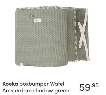 Aanbiedingen Koeka boxbumper wafel amsterdam shadow green - Koeka - Geldig van 19/09/2021 tot 25/09/2021 bij Baby & Tiener Megastore