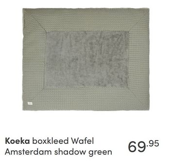 Aanbiedingen Koeka boxkleed wafel amsterdam shadow green - Koeka - Geldig van 19/09/2021 tot 25/09/2021 bij Baby & Tiener Megastore