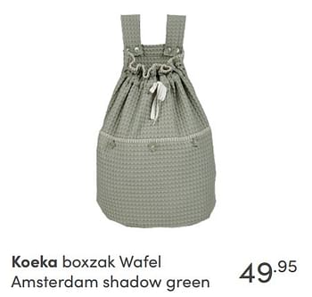 Aanbiedingen Koeka boxzak wafel amsterdam shadow green - Koeka - Geldig van 19/09/2021 tot 25/09/2021 bij Baby & Tiener Megastore