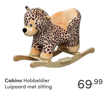 Aanbiedingen Cabino hobbeldier luipaard met zitting - Cabino - Geldig van 19/09/2021 tot 25/09/2021 bij Baby & Tiener Megastore