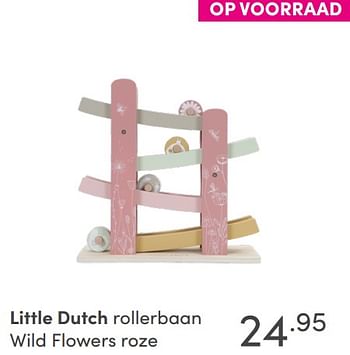 Aanbiedingen Little dutch rollerbaan wild flowers roze - Little Dutch - Geldig van 19/09/2021 tot 25/09/2021 bij Baby & Tiener Megastore