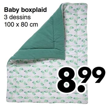 Aanbiedingen Baby boxplaid - Huismerk - Wibra - Geldig van 20/09/2021 tot 02/10/2021 bij Wibra