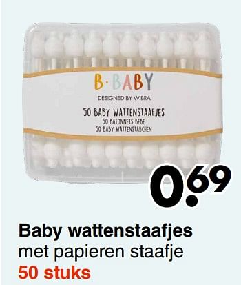 Aanbiedingen Baby wattenstaafjes - B-Baby - Geldig van 20/09/2021 tot 02/10/2021 bij Wibra