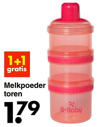 Aanbiedingen Melkpoeder toren - B-Baby - Geldig van 20/09/2021 tot 02/10/2021 bij Wibra