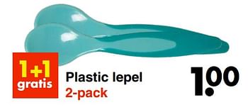 Aanbiedingen Plastic lepel - Huismerk - Wibra - Geldig van 20/09/2021 tot 02/10/2021 bij Wibra
